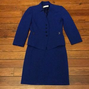 Royal blue 2pc skirt suit